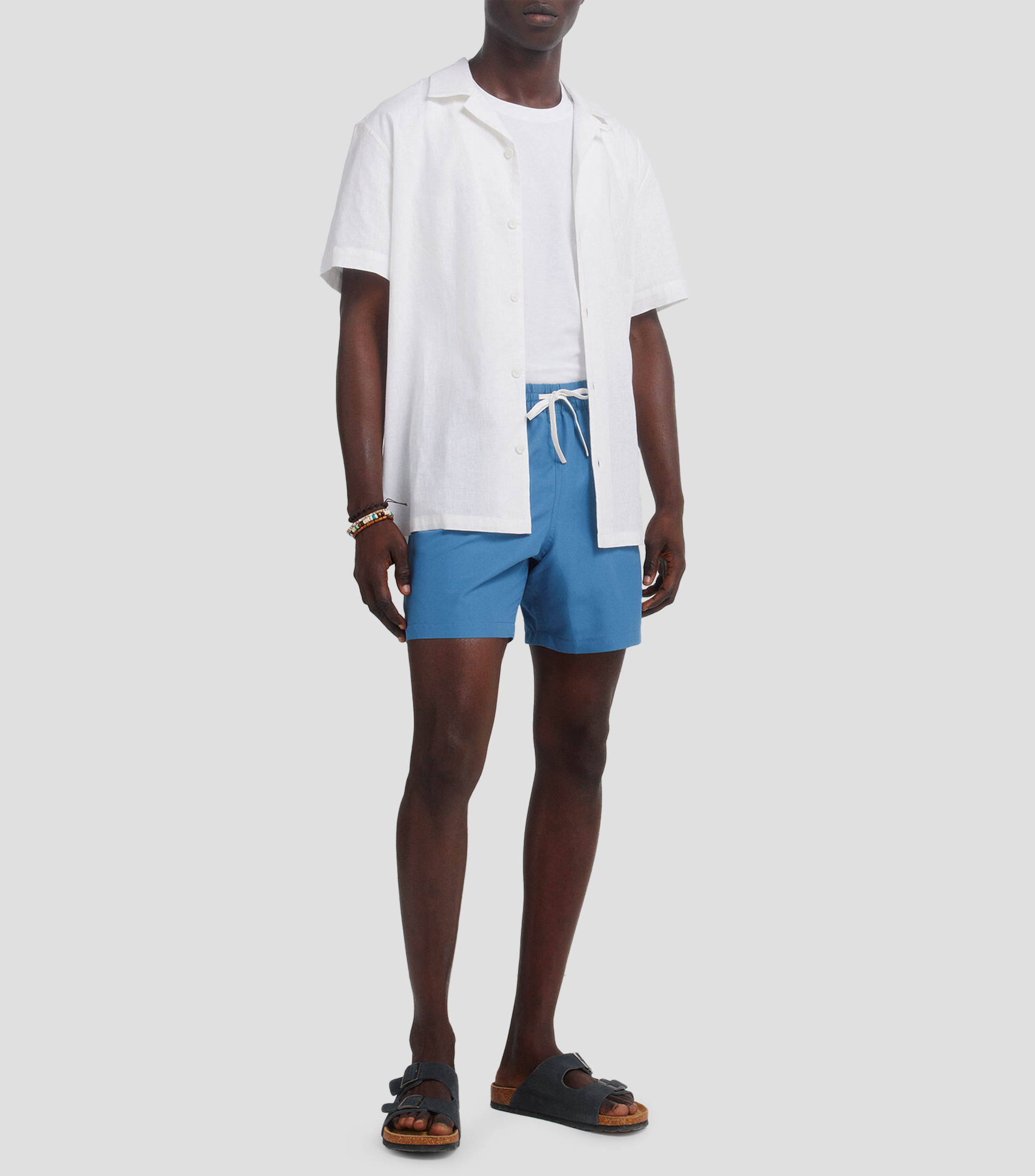 Traje de baño largo liso Hombre